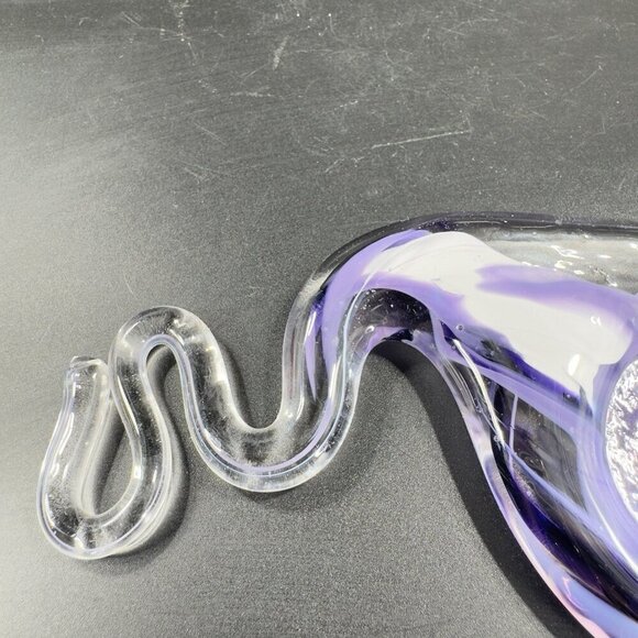 Vintage Hofgut Sternen Studio Art Glass Votive Candle Holder Swirl Shape Decor - Picture 8 of 12